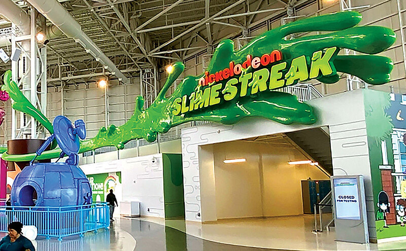 125' Long Nickelodeon Slime Streak Ride Entrance Sculpture and Sign