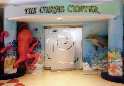Costas Center Themed Entryway for Cardinal Glennon