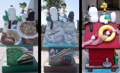 Custom Snoopy on the Doghouse Statues