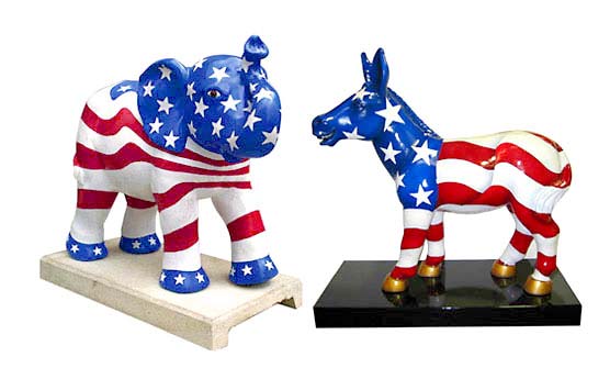 5ft Donkey and Elephant Statues for D.C. Commision on the Arts and Humanities