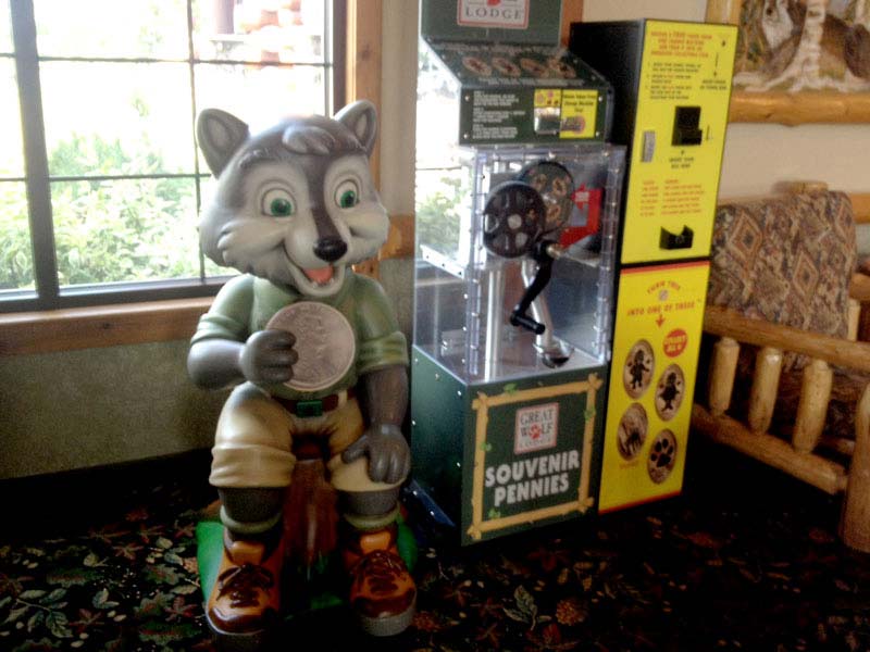 4.5ft Wiley Penny Machine Sculpture for Great Wolf Resort