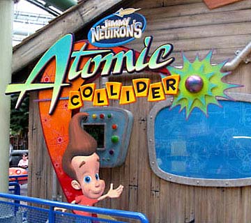 Jimmy Neutron Atomic Collider Ride Sign for Nickelodeon