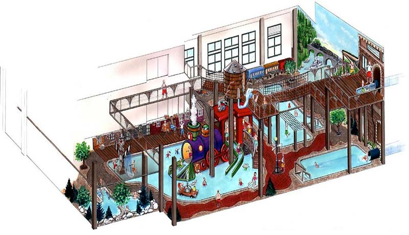 Waterpark Perspective Drawing for CSM Corp/The Depot Waterpark