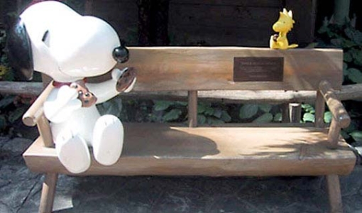 Custom 4.5ft Snoopy and Woodstock Bench