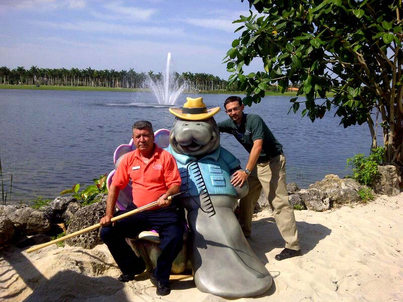 6ft Al the Manatee Bench for Marriott Vacation Resorts