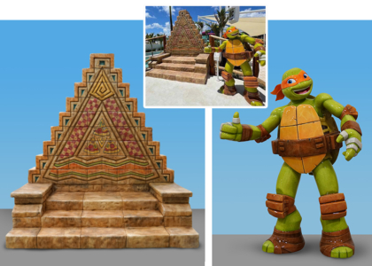 Mikey's Mighty Za Photo Opp Sculptures