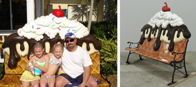 Custom Ice Cream Sundae Bench for Atlantis Resort