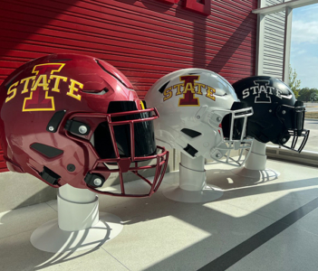 Iowa State University Football Helmet Sculptures