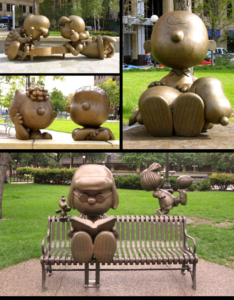 5ft Peanuts Vignette Bronze Statues